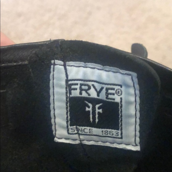 COPY - Veronica Shortie Frye Black Leather Boots - Picture 6 of 9